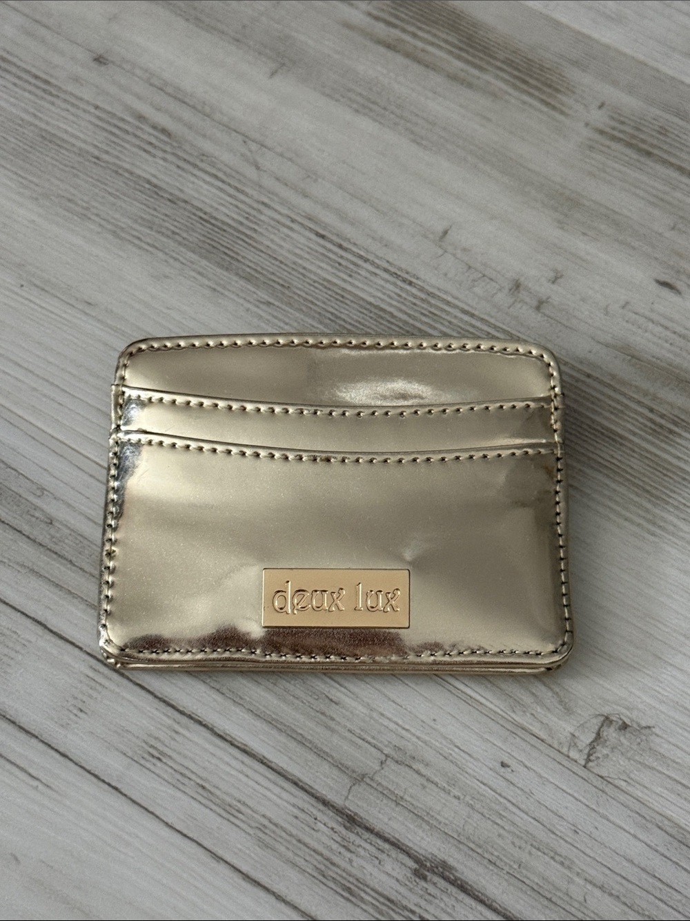 Deux Lux Shiny Gold Card Holder